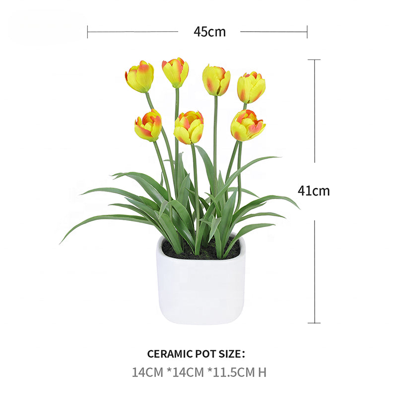 Fake Plants Hot Sale Artificial Plant Flowers Potted Home Decor Artificial Tulip Yooly Plants - YL002012