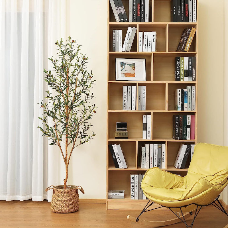 Hot selling 6FT Tall with Natural Wood Trunk and Lifelike Fruits Artificial Olive Tree for Home Office Decor Yooly Plants - YL208175