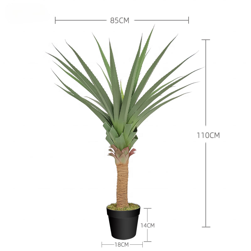 Potted Artificial Agave Plant UV Resistant 110cm Yooly Plants Artificial Plants Agave Plants for Home Decor - YL137220010