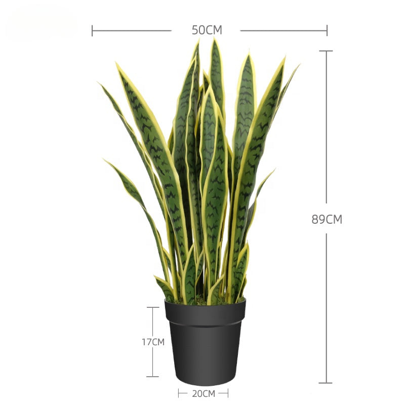 Spot Wholesale Artificial Plants Potted Artificial Plants Resistant Plastic Snake Plant For Home Decor Indoor Yooly Plants - YL137220026