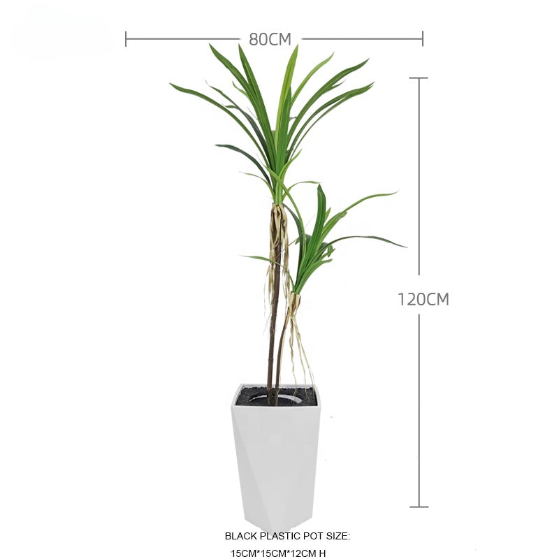Fake Plants Hot Selling 120cm Dracaena Sanderiana Dracaena Realistic Looking Artificial Plant Artificial Tree Yooly Plants - YL208087