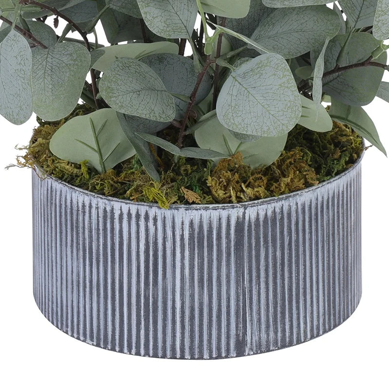 Fake Plants Artificial Eucalyptus Leaves Table Top Plants Faux Plants Desk Fake Potted Plants Table Centerpiece for Home Decor Office Greenery Decor Yooly Plants - YL024035