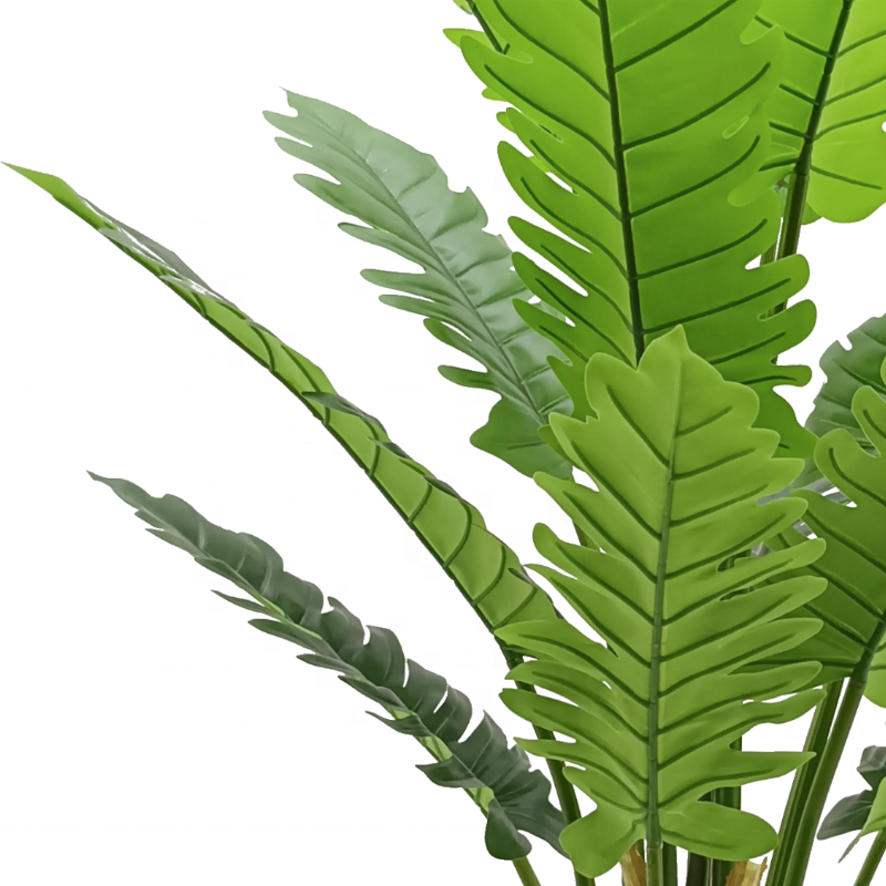 Fake Plants Hot Design Hotel Ornamental Plastic Fake Artificial Philodendron Leaf Tree Bonsai Tree 5ft 150cm Tall for Living Room Decor Yooly Plants - YL211014