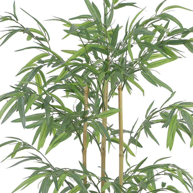 Fake Plants Factory Wholesale Simulation Green Plants Decorative Partition Screen Artificial Bamboo Tree in Black Plastic Pot Yooly Plants - YL008200094