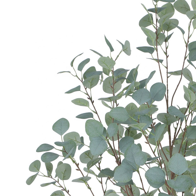 Fake Plants Eucalyptus Tree with Plastic Nursery Pot Faux Plastic Plant and Faux Silver Dollar tree Artificial Eucalyptus Tree for Home Deco Yooly Plants - YL008026
