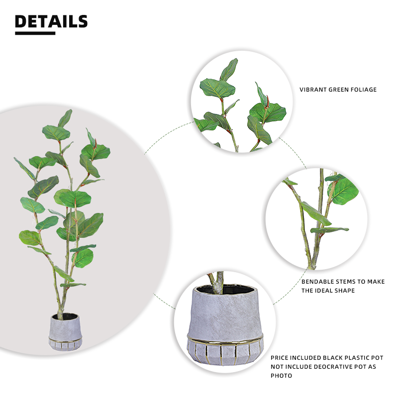 Artificial Greenery Plant Wall Grass Artificial Coccoloba Uvifera Tree for Indoor and Outdoor Fake Plants Yooly Plants - YL025067