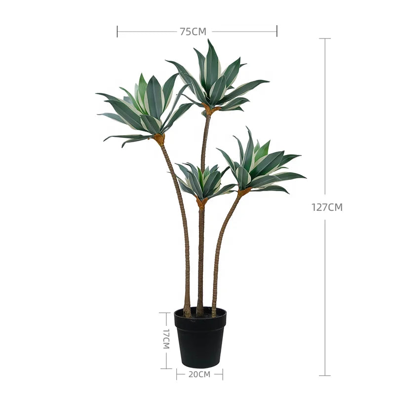 Yooly Plants Artificial Plants Artificial Tree Greenery Plant Plastic Agave Americana Bonsai for Indoor Outdoor - YL189069