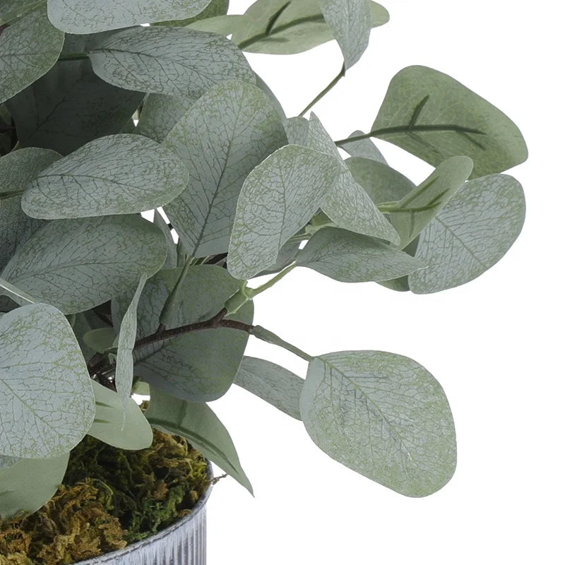 Fake Plants Artificial Eucalyptus Leaves Table Top Plants Faux Plants Desk Fake Potted Plants Table Centerpiece for Home Decor Office Greenery Decor Yooly Plants - YL024035