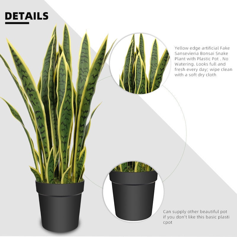 Spot Wholesale Artificial Plants Potted Artificial Plants Resistant Plastic Snake Plant For Home Decor Indoor Yooly Plants - YL137220026