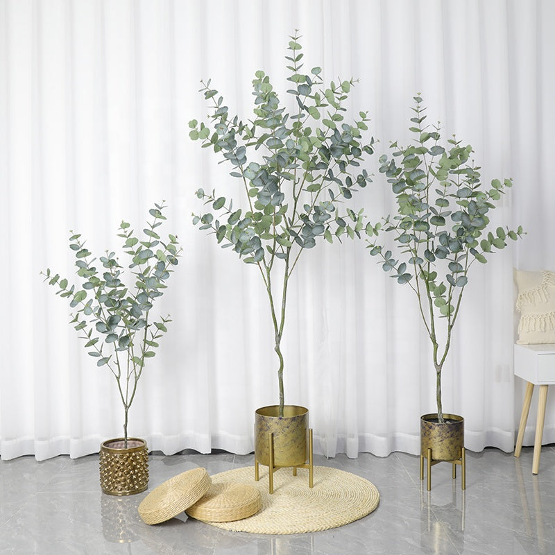 New Trend Fake Plants Factory 180cm Tall Artificial Tree Leaves Eucalyptus Leaf Faux Potted Eucalyptus Tree Yooly Plants - YL193011
