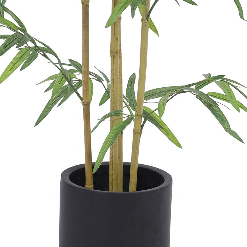 Fake Plants Factory Wholesale Simulation Green Plants Decorative Partition Screen Artificial Bamboo Tree in Black Plastic Pot Yooly Plants - YL008200094