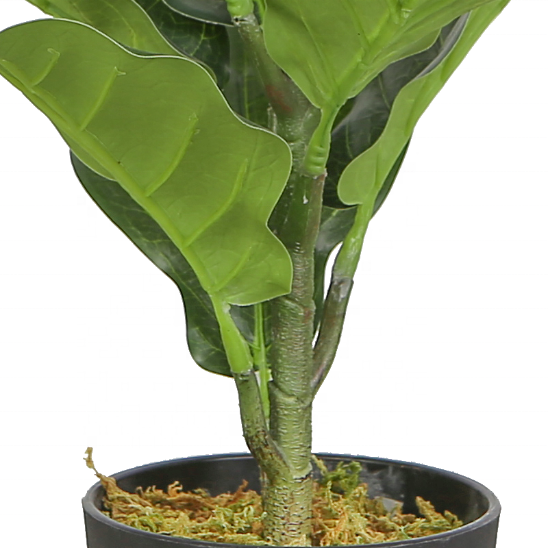 50cm Grade Faux Mini Plant Real Touch Artificial Natural Artificial Tree Fiddle Leaf Fig Plant for Indoor - YL010264