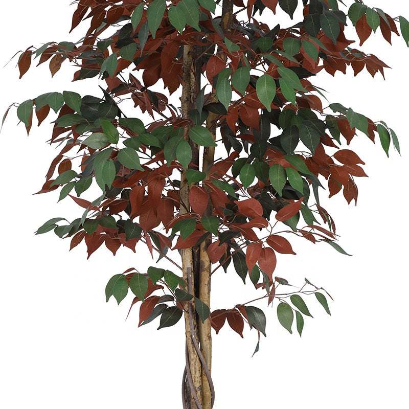 Fake Plants Green Large Artificial Red Ficus Tree Indoor Decorative Bigartificial Banyan Tree Fiberglass Artificial Tree for Outdoor Yooly Plants - YL008200060