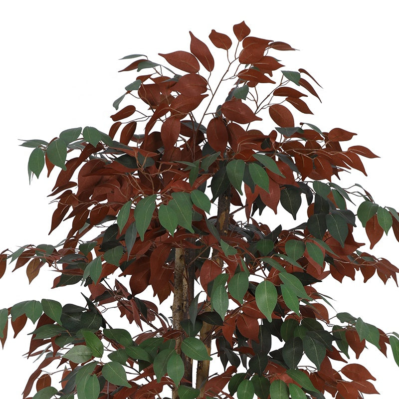 Fake Plants Green Large Artificial Red Ficus Tree Indoor Decorative Bigartificial Banyan Tree Fiberglass Artificial Tree for Outdoor Yooly Plants - YL008200060