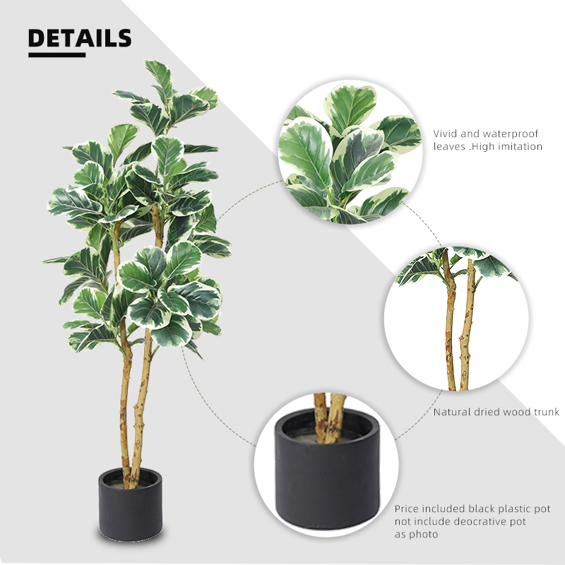 Hot Selling Home Decor Artificial Bonsai Tree Artificial Planta Ficus Lyrata Faux Fiddle Leaf Fig Tree Fake Plants Yooly Plants - YL191057