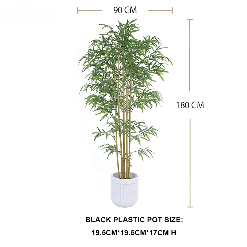 Fake Plants High Quality Plastic Bamboo Tree Artificial Bamboo Potted Plants In Black Plastic Pot Yooly Plants - YL008200096
