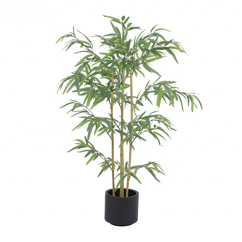 Fake Plants Factory Wholesale Simulation Green Plants Decorative Partition Screen Artificial Bamboo Tree in Black Plastic Pot Yooly Plants - YL008200094
