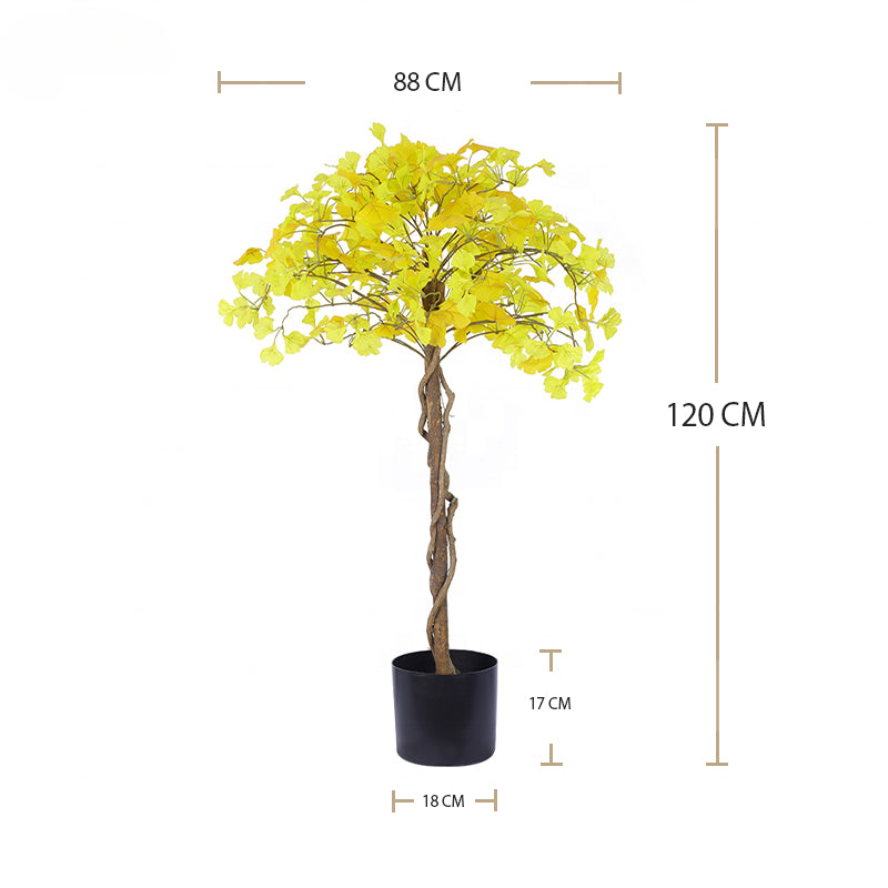 Wholesale Tall with Diameter Artificial Ginkgo Tree Customize Artificial Big Tree for Indoor and Outdoor Decoration Yooly Plants - YL008031