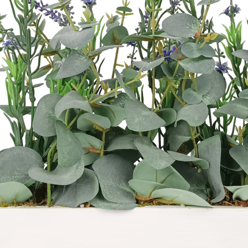 Yooly Plants Artificial Plants Artificial Flowers Set Dried Artificial Mixed Eucalyputs and Lavender Flower for Indoor Outdoor Decoration - YL22016