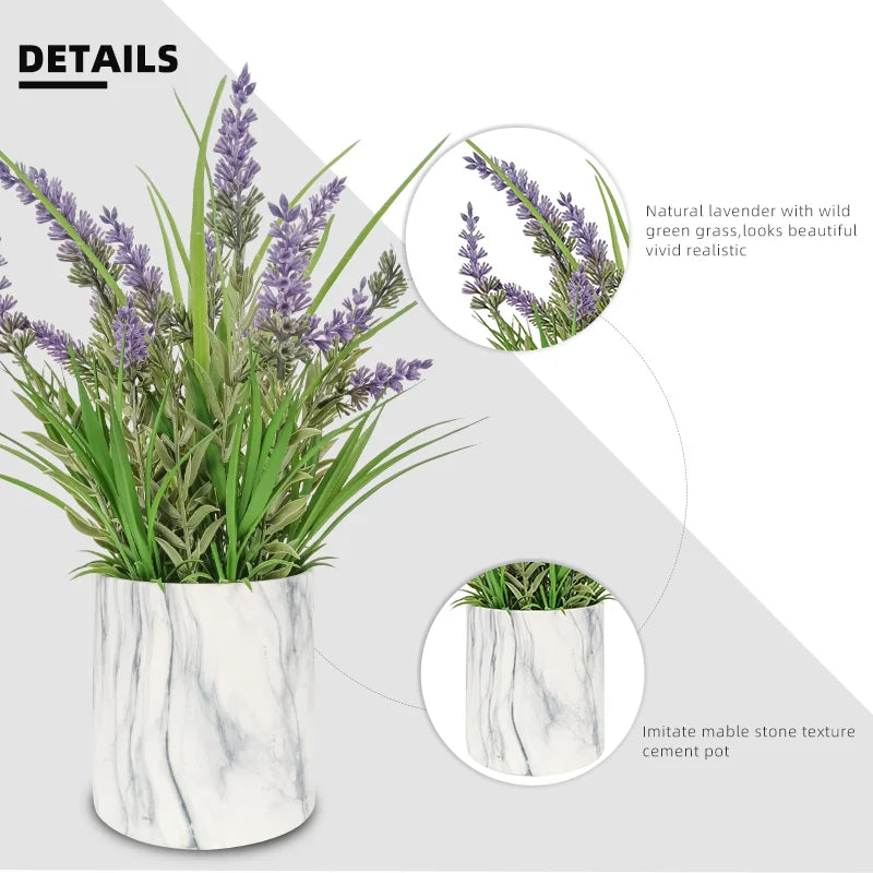 Artificial Flower Faux Lavender Flowers Decorative Artificial Plastic Flower Simulation for Indoor Outdoor Decoration - YL131210080
