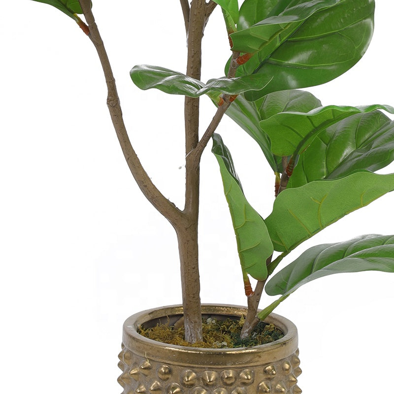 Fake Plants Factory Plastic Artificial Fiddle Leaves Fig Tree in Pot Faux Potted Ficus Plants for Living Room Decor Yooly Plants - YL025200464
