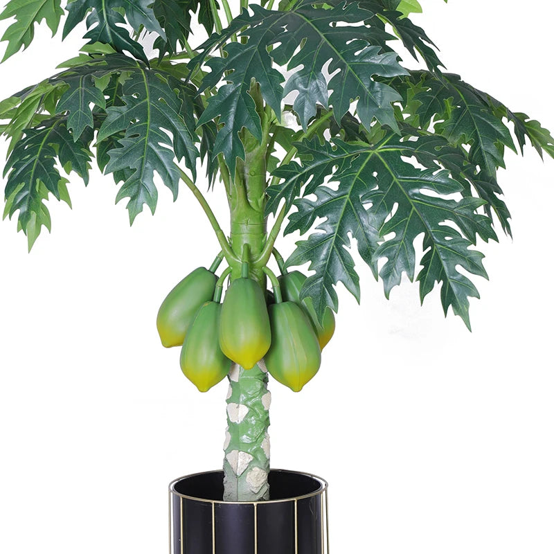 Yooly Plants Artificial Plants Faux Trees High Quality Vivid Large Decorative Artificial Papaya Tree Plant for Indoor Outdoor - YL010107
