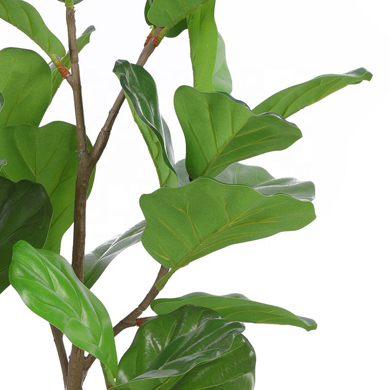 Fake Plants Factory Plastic Artificial Fiddle Leaves Fig Tree in Pot Faux Potted Ficus Plants for Living Room Decor Yooly Plants - YL025200464
