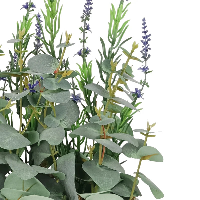 Yooly Plants Artificial Plants Artificial Flowers Set Dried Artificial Mixed Eucalyputs and Lavender Flower for Indoor Outdoor Decoration - YL22016
