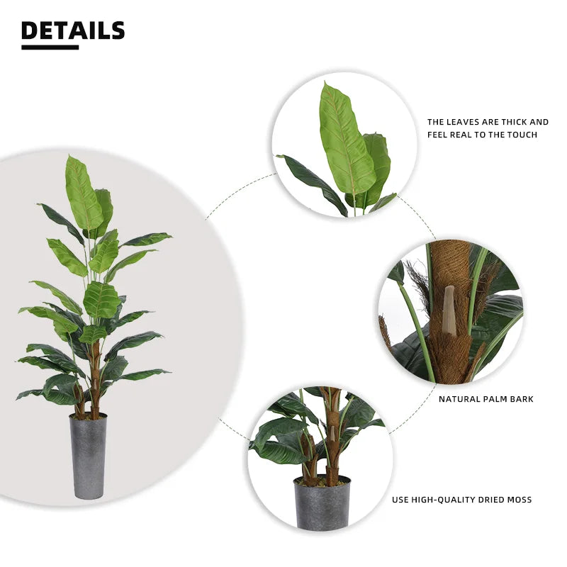 Artificial Plants Artificial Tree in Pots Decorative Simulation Plastic Artificial Bonsai Spathiphyllum for Outdoor Indoor - YL010051