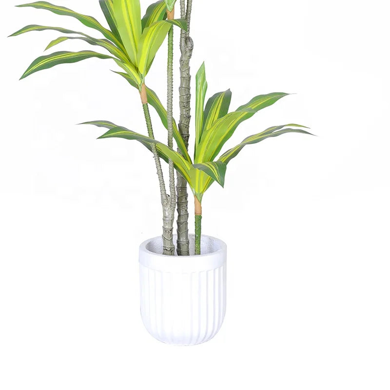 Yooly Plants Artificial Plants Faux Trees Artificial Dracaena Reflexa Potted Hotel Home Garden Decorative for Outdoor Indoor - YL010102