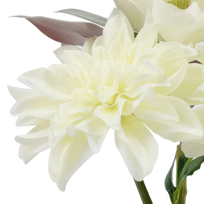 Artificial Flowers Tabletop Decoration Hotel Decor Set Dried Artificial Mixed Mixed Dahlia and Magnolia Flower for Indoor Outdoor Decoration - YL22046