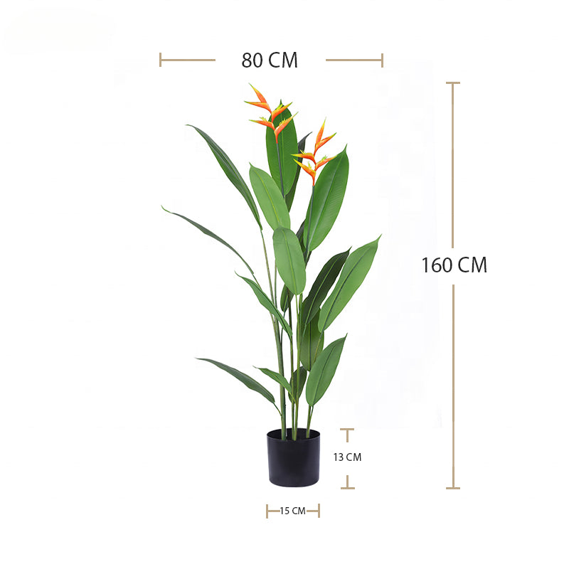 160cm Artificial Strelitzia Green Plants Potted Home Decoration Hotel Restaurant Decorative for Outdoor Indoor Yooly Plants - YL025058