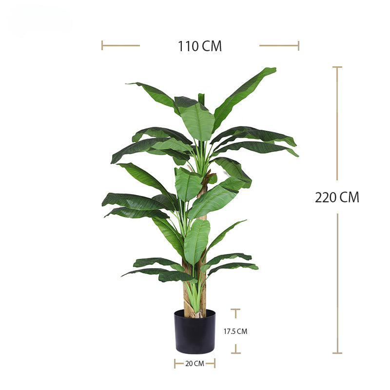 High Simulation 110cm 43" 150cm 200cm 220cm 240cm Height Real Touch Artificial Tree Artificial Banana Trees for Home Decor Yooly Plants - YL010071