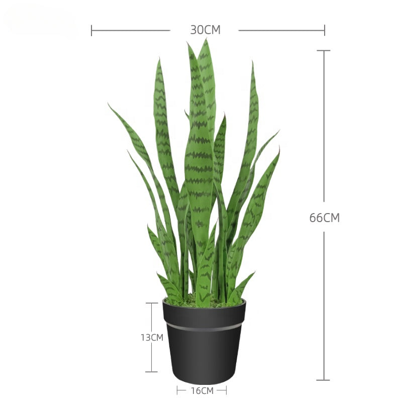 Yooly Plants New Design Bonsai Plant Real Touch Artificial Snake Plant With Pot For Outdoor Indoor Decoration - YL137220025
