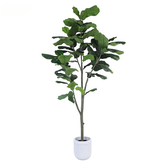 Best Fiddle Leaf Fig Artificial Lyrata Tree Ficus Pandurata Hance Green Bonsai Real Touch Plant Yooly Plants - YL0040094
