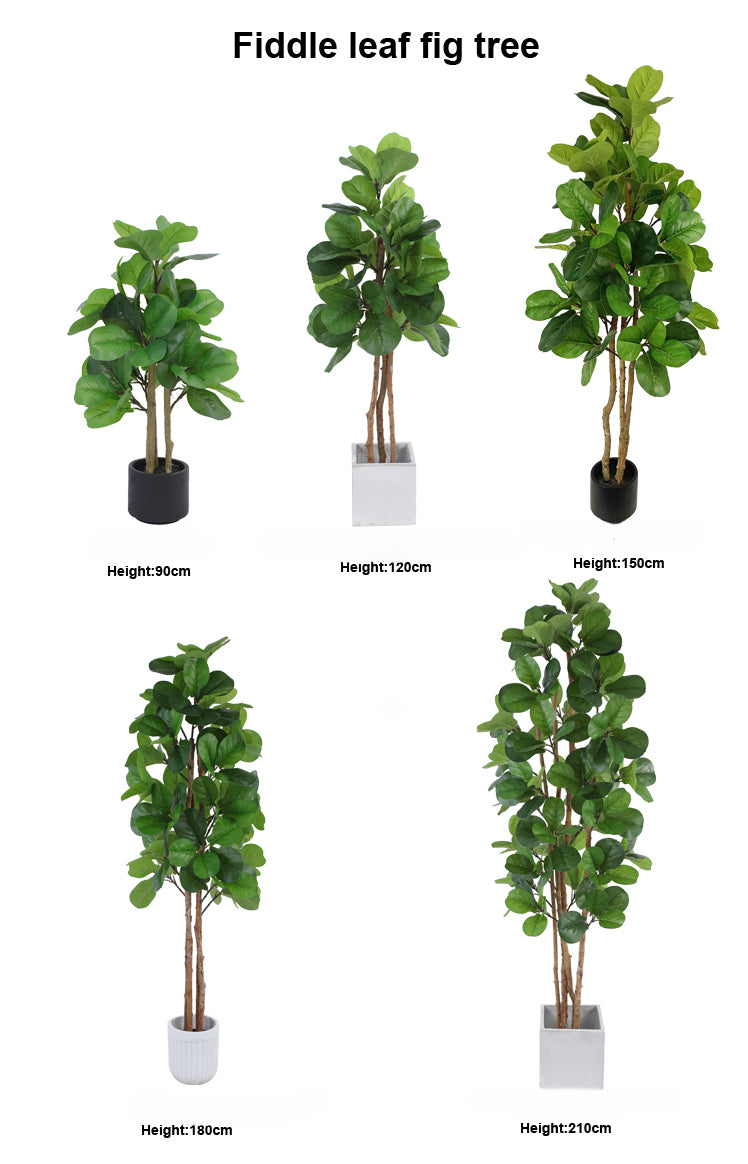 Wholesale 200cm Artificial Silk Fiddle Leaf Tree Fiddle Leaf Artificial Tree Threshold for Room Hotel Store Decoration Yooly Plants - YL025029