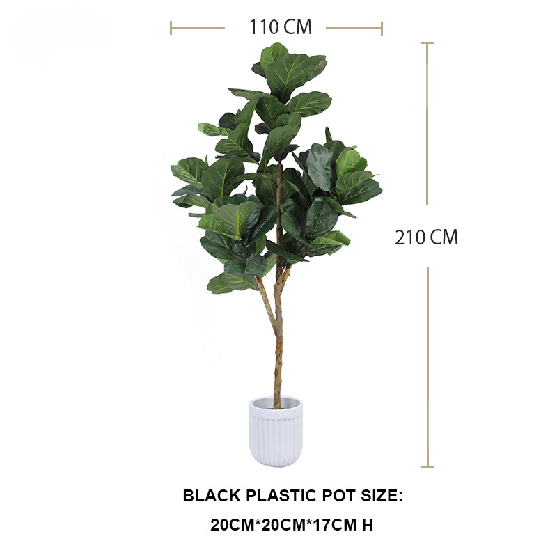 Wholesale 200cm Artificial Silk Fiddle Leaf Tree Fiddle Leaf Artificial Tree Threshold for Room Hotel Store Decoration Yooly Plants - YL025029