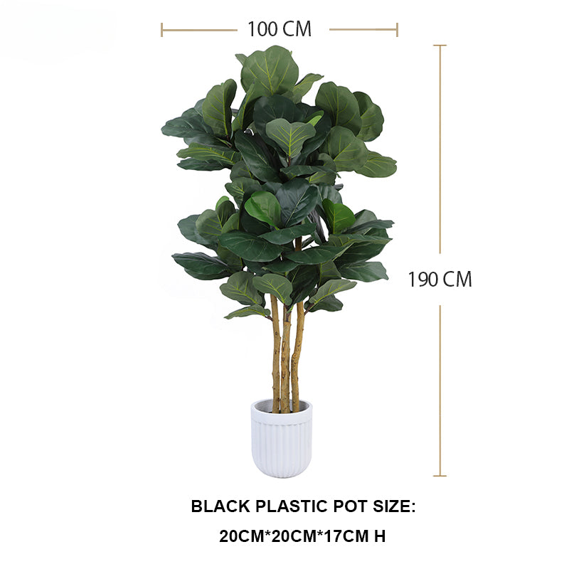 Wholesale 200cm Artificial Silk Fiddle Leaf Tree Fiddle Leaf Artificial Tree Threshold for Room Hotel Store Decoration Yooly Plants - YL025029