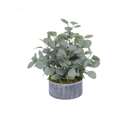 Fake Plants Artificial Eucalyptus Leaves Table Top Plants Faux Plants Desk Fake Potted Plants Table Centerpiece for Home Decor Office Greenery Decor Yooly Plants - YL024035