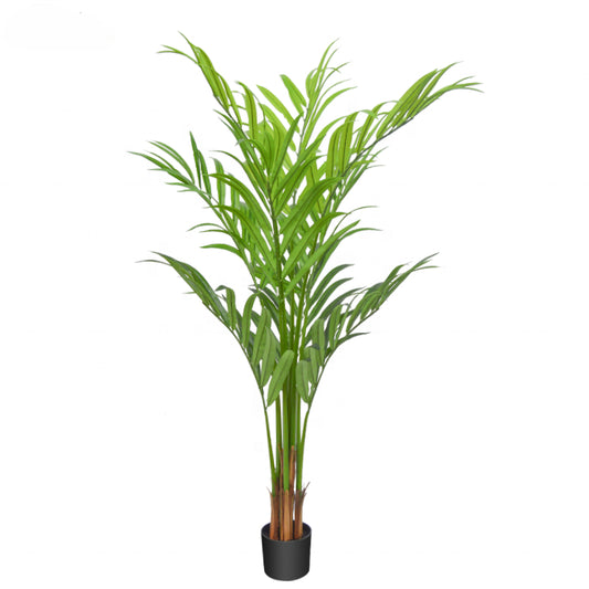 Fake Plants Dark Green with Light Green Artificial Palm Tree Plants Potted Semi Trees for Wedding Decoration Yooly Plants - YL211030