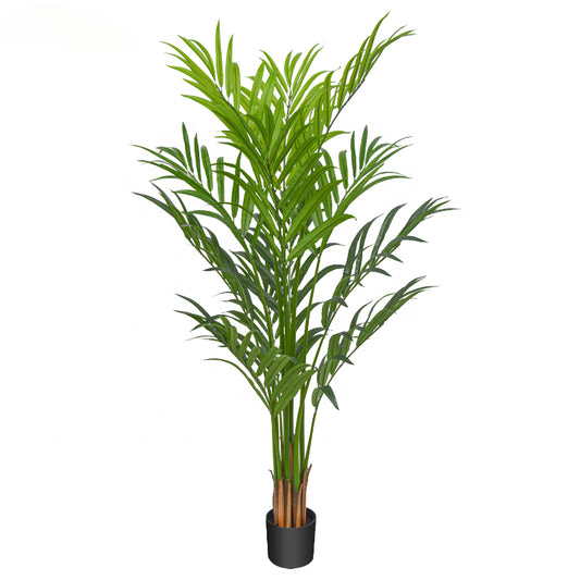 Fake Plants Dark Green with Light Green Artificial Palm Tree Plants Potted Trees for Garden Decoration Yooly Plants - YL211031