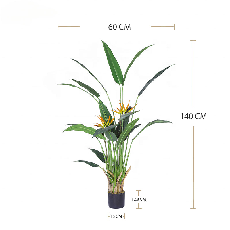 Artificial Palm Tree Bird of Paradise Simulation Plants Potted Semi Trees for Outdoor Indoor Yooly Plants - YL010088