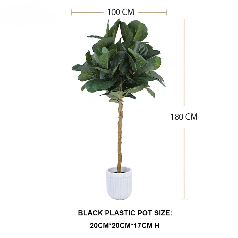 Wholesale 200cm Artificial Silk Fiddle Leaf Tree Fiddle Leaf Artificial Tree Threshold for Room Hotel Store Decoration Yooly Plants - YL025029