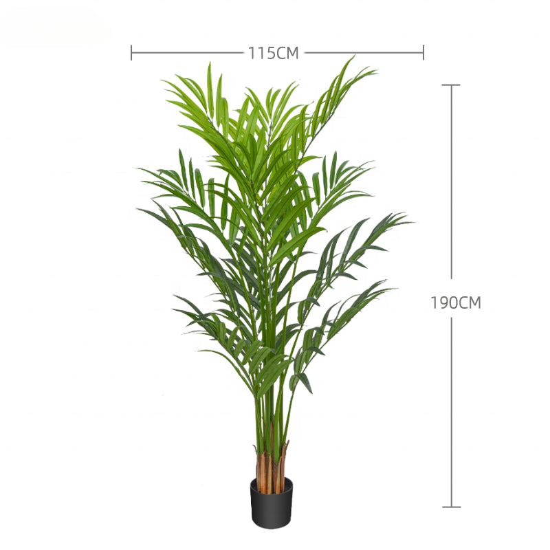 Fake Plants Dark Green with Light Green Artificial Palm Tree Plants Potted Trees for Garden Decoration Yooly Plants - YL211031