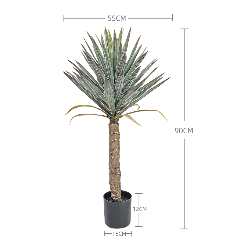 Customization Multi Sized Artificial Bonsai Tree Yucca Falsa Artificial Artificial Yucca Bonsai Yooly Plants - YL154220017