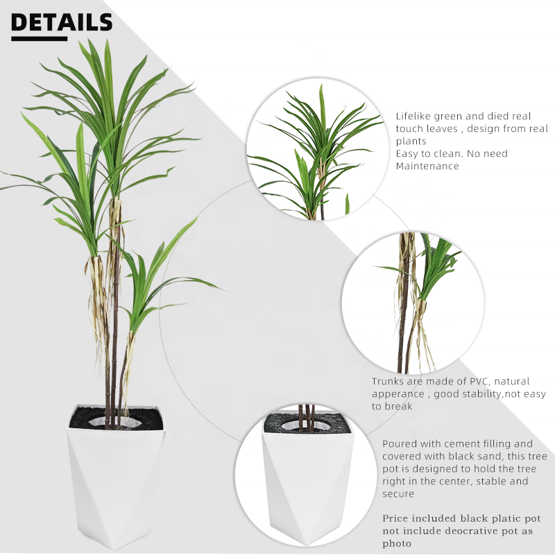 Fake Plants Highly Simulation 150cm 5ft  Room Decorative Dracaena Draco Artificial Dracaena Plant Yooly Plants - YL208088
