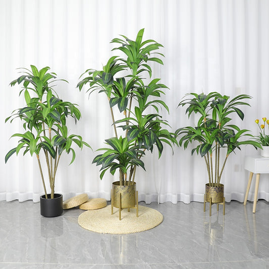 Home Wedding Decorative Artificial Tree Dracaena Silks Leaves Artificial Bonsai Tree for Outdoor Indoor Yooly Plants - YL025080