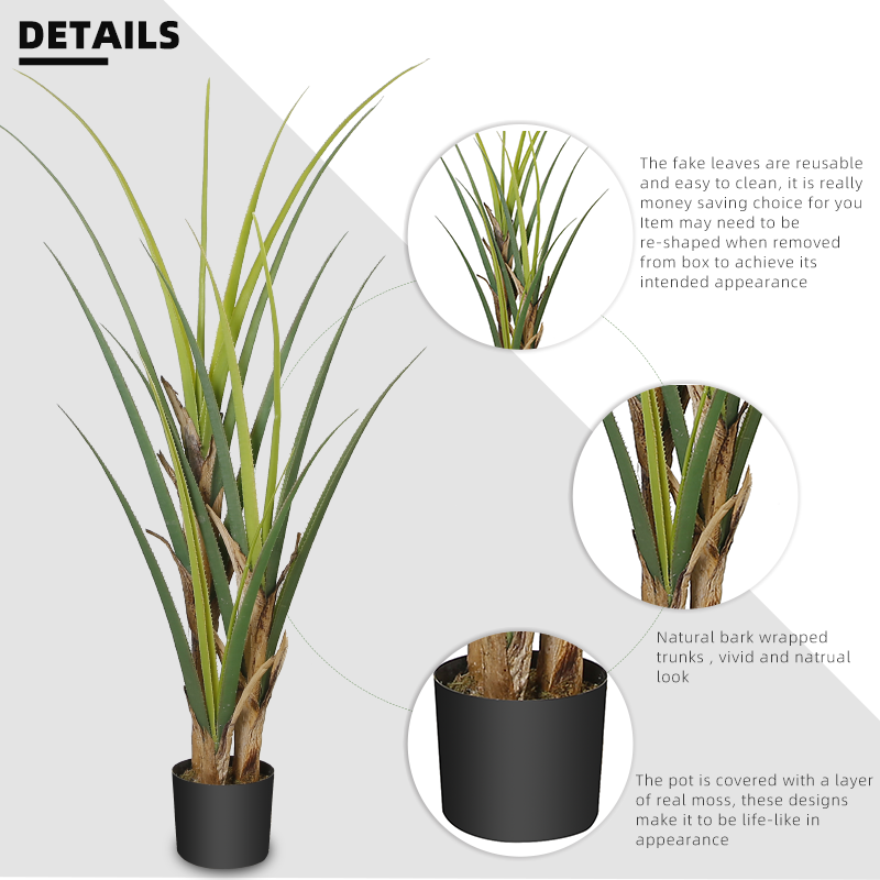 Fake Plants Hot Selling 135cm Fake Decorative Plants Artificial Agave Potted Tree for Home Outdoor Decorating Yooly Plants - YL010262