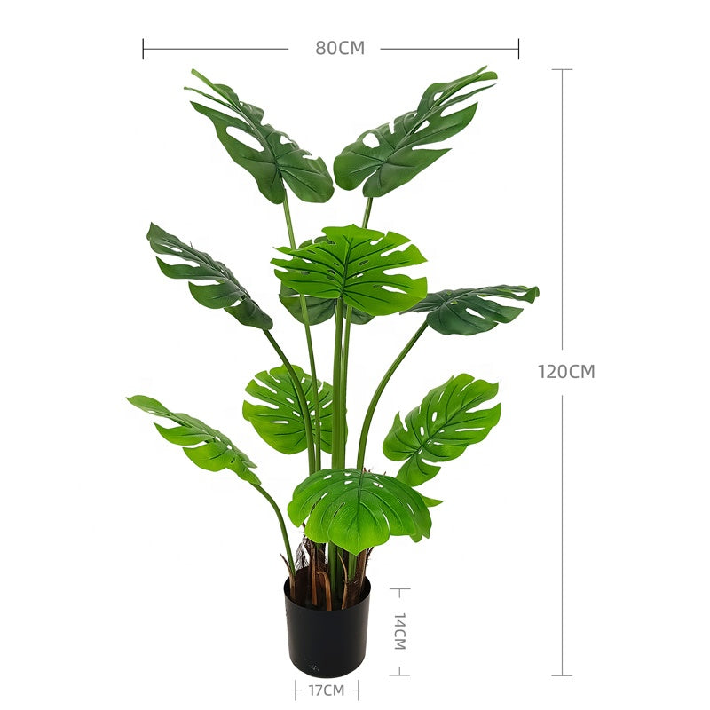 Best Quality Nordic Style Real Touch Plastic Artificial Monsteras Leaves Plants Artificial Bonsai Tree Fake Plants Yooly Plants - YL025075