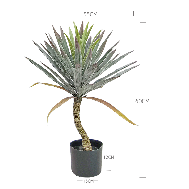 Customization Multi Sized Artificial Bonsai Tree Yucca Falsa Artificial Artificial Yucca Bonsai Yooly Plants - YL154220017